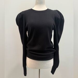 Nation LTD Black Puff Sleeve Sweatshirt Small